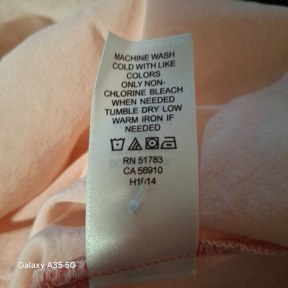 Maurices Womens Button-Down Distressed Faded Lightweight Peach Shirt Size 1 Lg - Picture 10 of 10